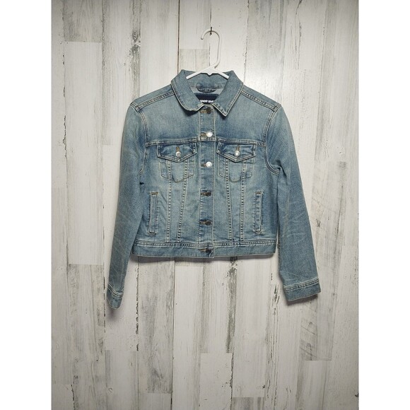 Lands' End Denim Jean Jacket, Women's Size XS (2-4) Blue - Picture 1 of 10